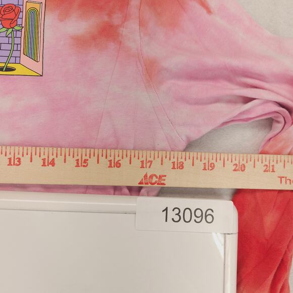 Alab Casual Long Sleeve Crew Neck Graphic T Shirt Womens Size M Red Pink - Picture 6 of 9